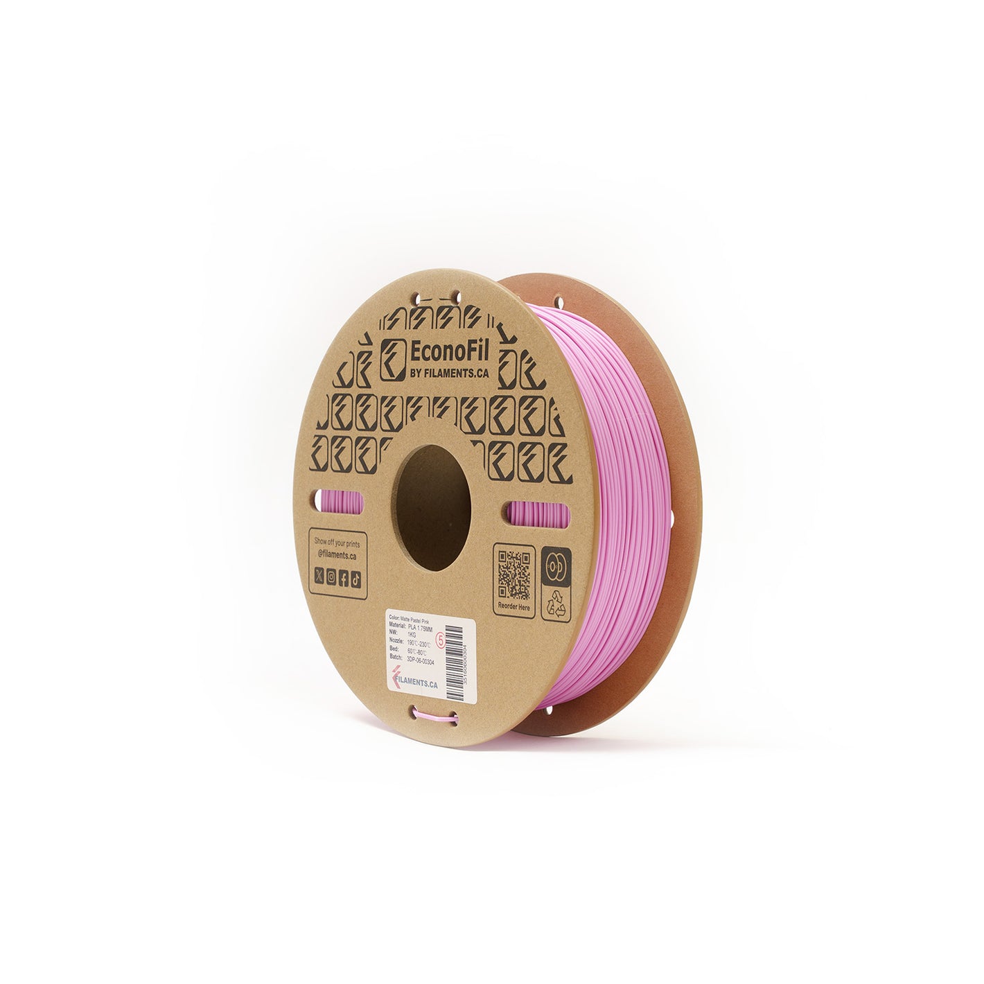 EconoFil™ PLA Matte Filament - Pastel Pink