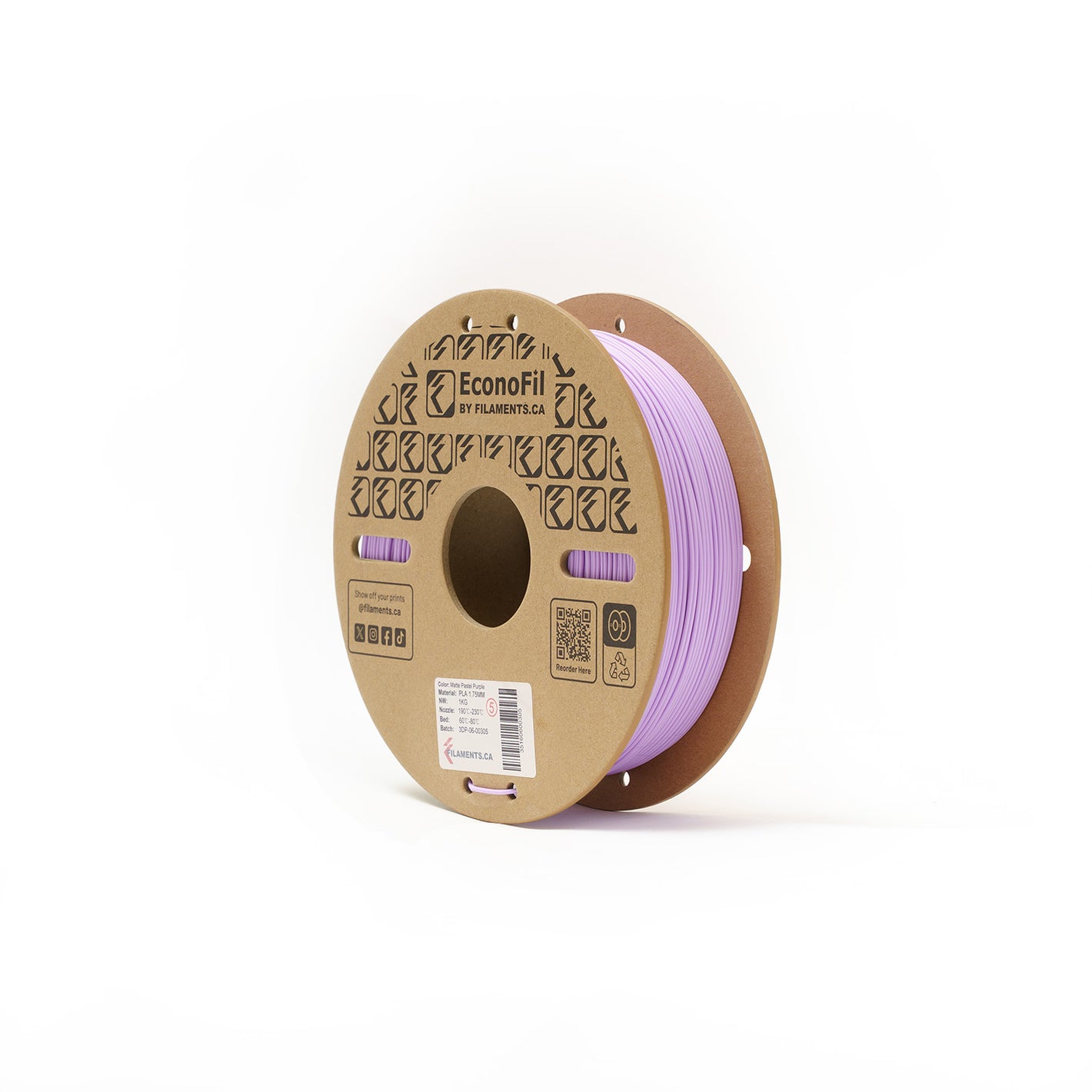 EconoFil™ PLA Matte Filament - Pastel Purple